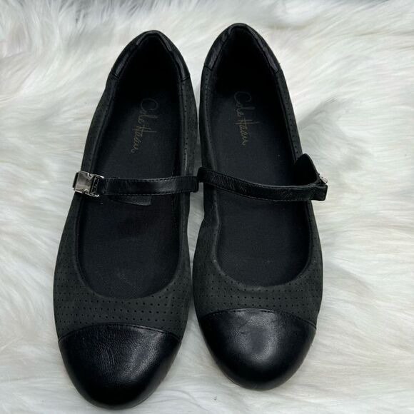 Cole Haan Air Mary Jane Suede Leather Flats 7.5 - Picture 2 of 7